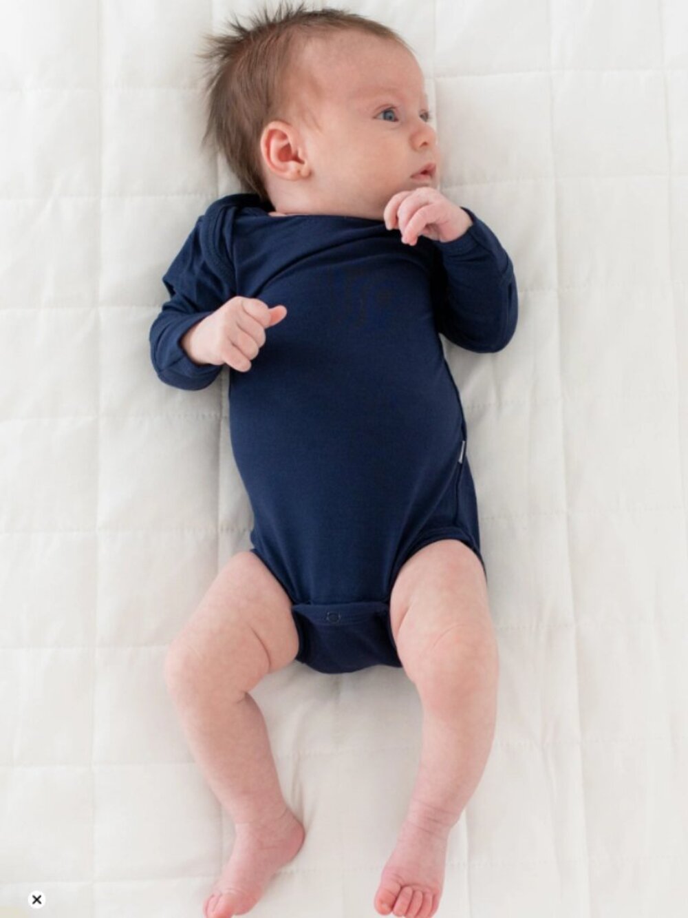 Kyte BABY Navy Long Sleeve Infant Bodysuit